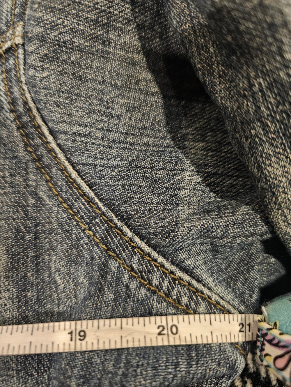 Harley-Davidson Denim Jacket Womens XL Leather Trim Grunge Jean Snap Button - Picture 15 of 16